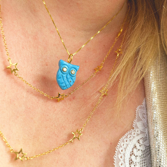 Turquoise Necklace | Owl