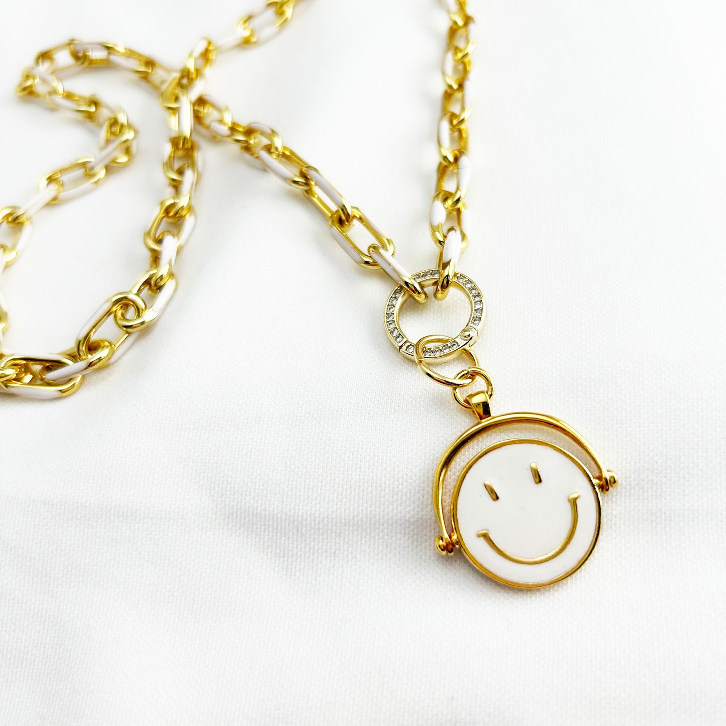 Smiley Face Necklace | Happy Sad Spinner