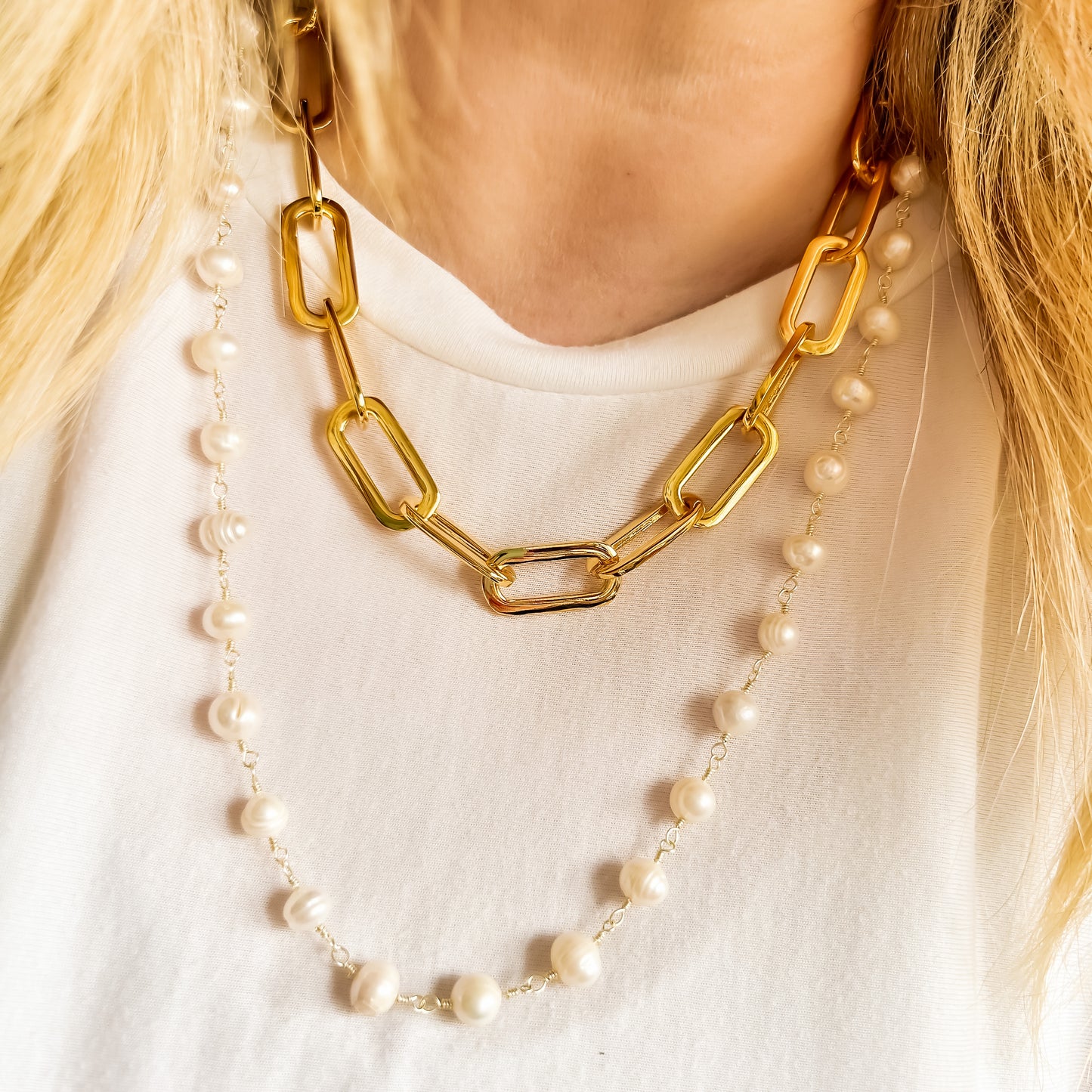Auric Luminary - Chunky Gold Necklace