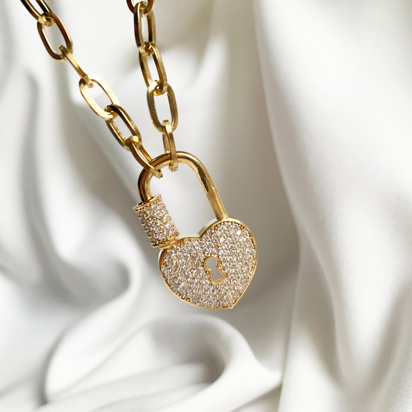 Heart Lock - Golden Necklace